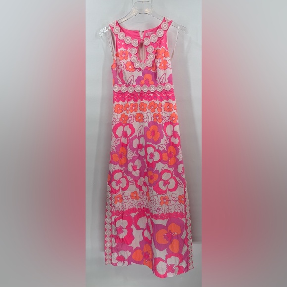 LILLY PULITZER SIZE 0 DIDI MAXI DRESS *PANSY DANCE* - Picture 4 of 8